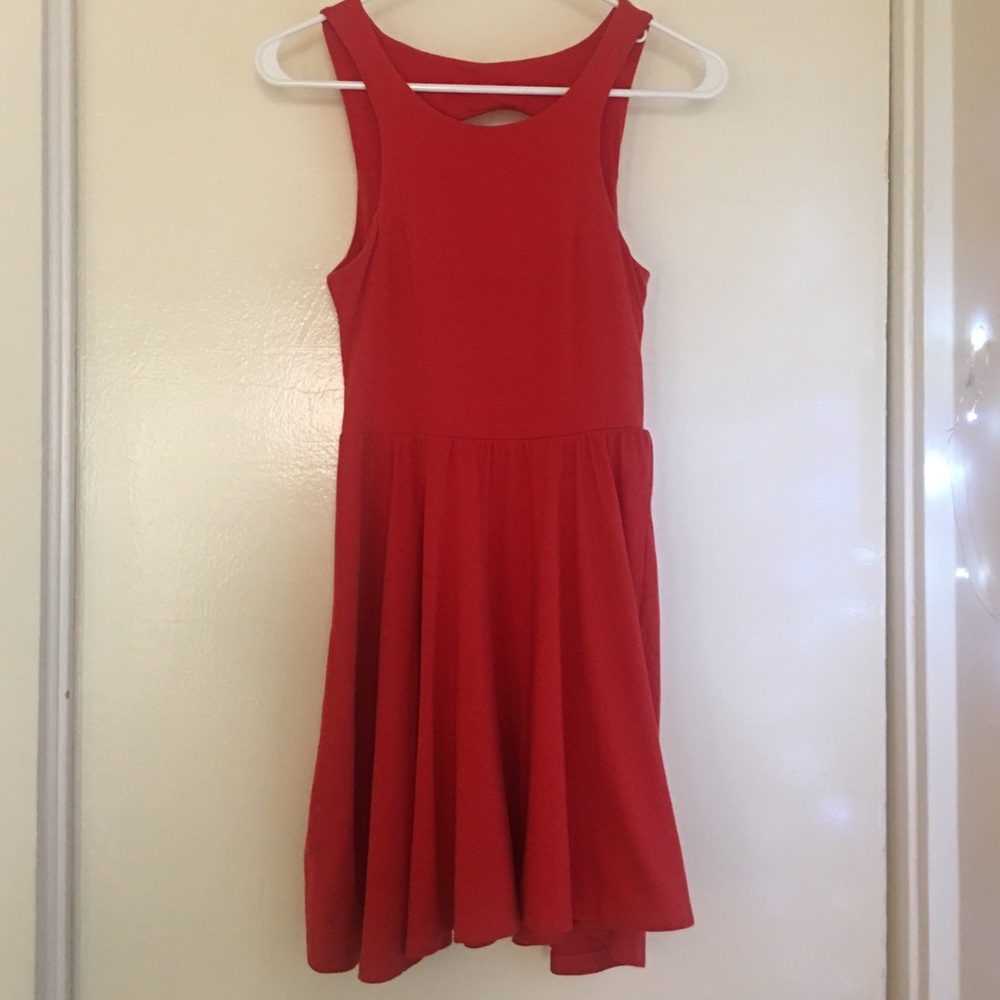 UO red dress - cutout back